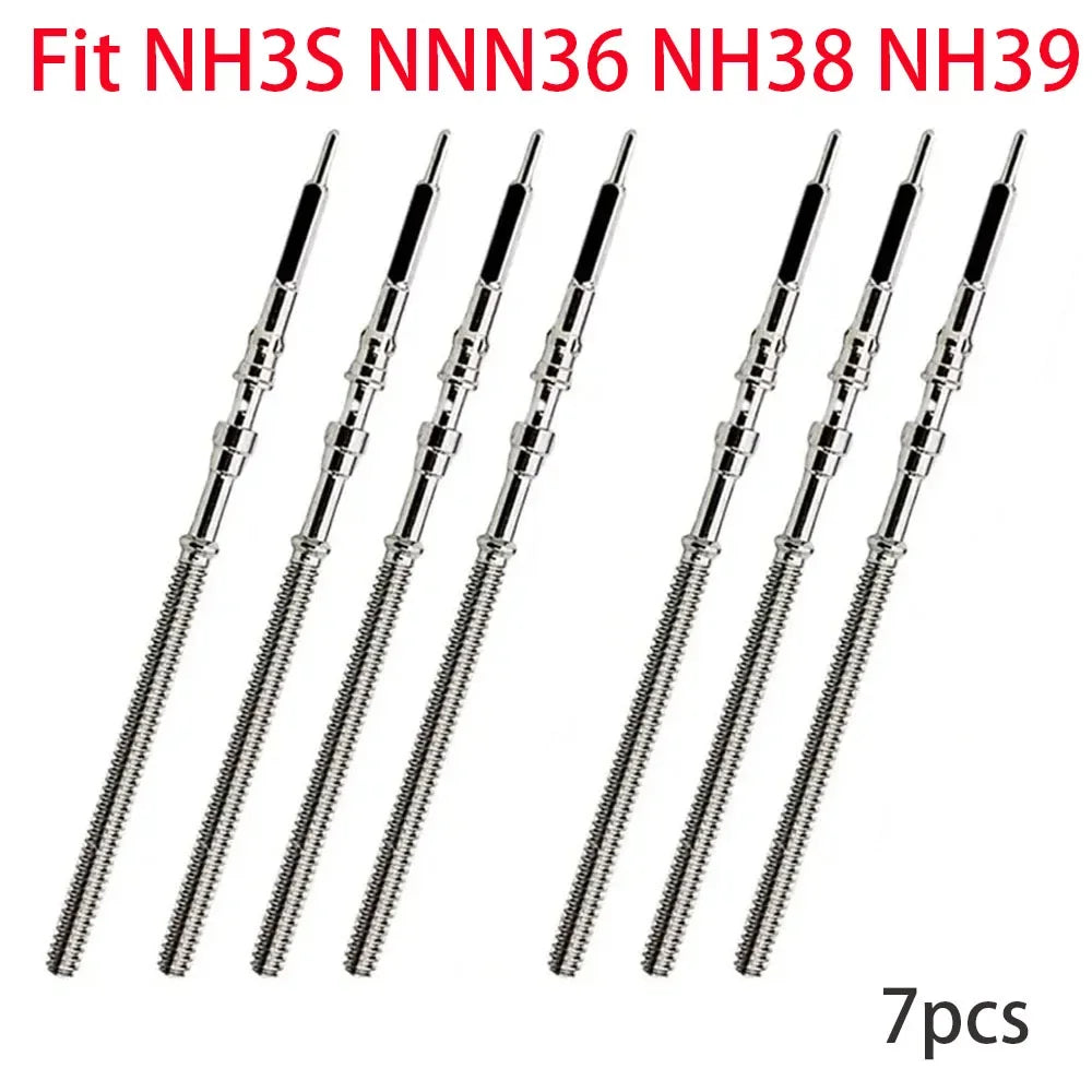 Stainless Steel Watch Crown Stem for NH35 / NH36 / NH38 / NH39 Automatic Movements