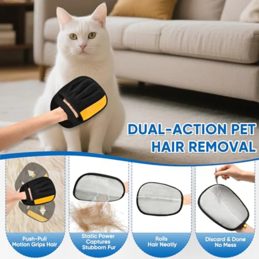 Five-Finger Pet Hair Removal Glove
