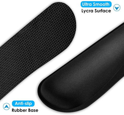 Memory Foam Wrist Rest Mouse Pad – Superfine Fibre, Ergonomic, for Gaming & Office