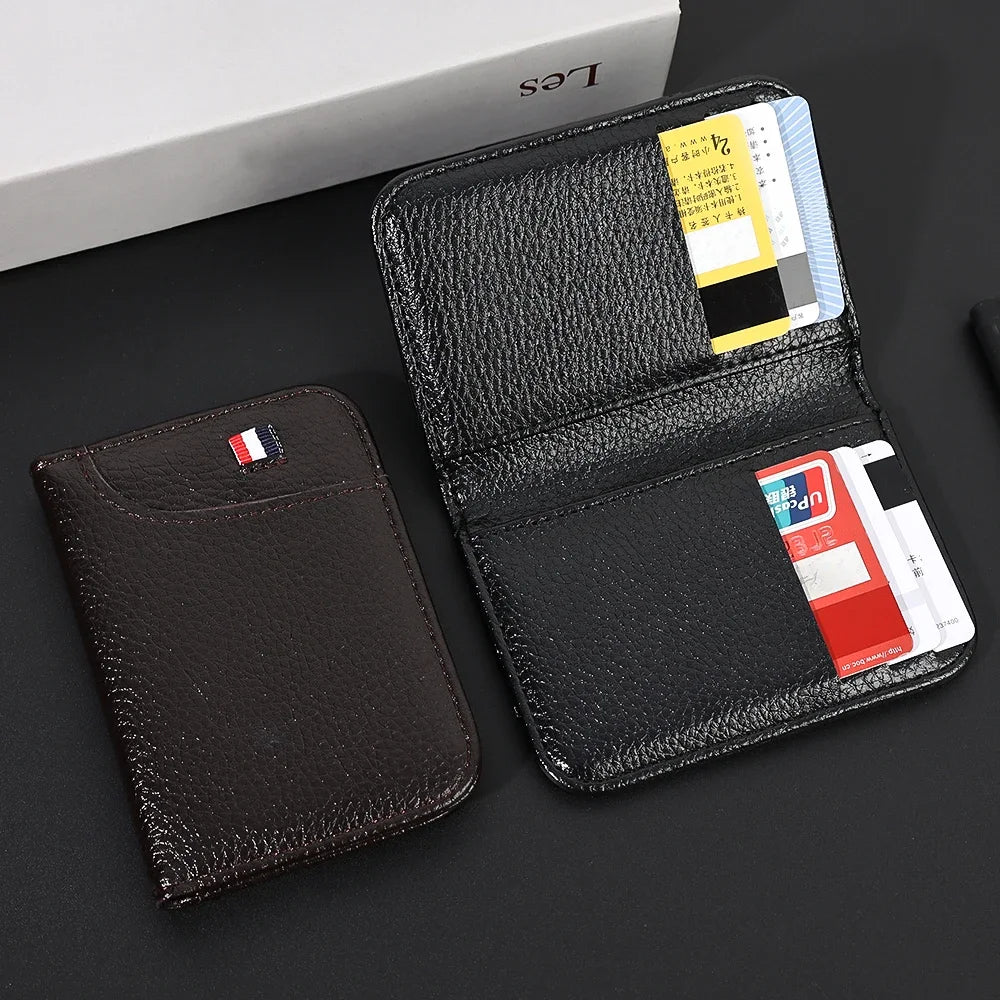 LISM Ultra-Slim PU Leather Credit Card Holder Wallet