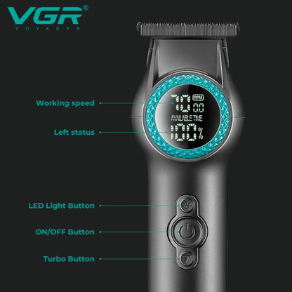 VGR V-990 Professional Hair Clipper – Gold & Black, With or Without Box