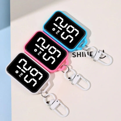 LED Keychain Pocket Watch | Digital Display for Students & Kids