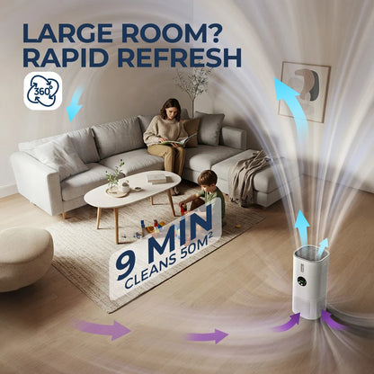 2-in-1 Air Purifier with Humidifier – H13 True HEPA Filter, Covers up to 60m², 24W
