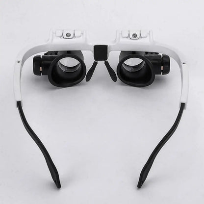 8X 15X 23X Adjustable Dual Lens Jeweler Loupe – Crystal Acrylic Eye Magnifier