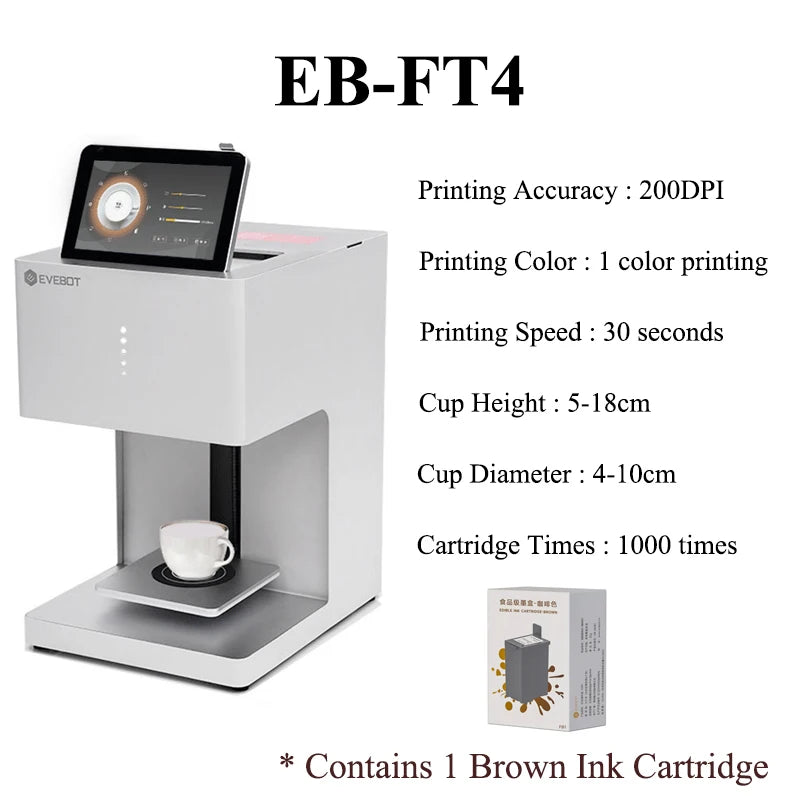 EVEBOT Coffee & Drink Printer – Latte Art Machine