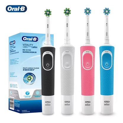 Oral-B D100 Vitality Electric Toothbrush – 2D Cleaning, 10000RPM, Timer, Inductive Charger