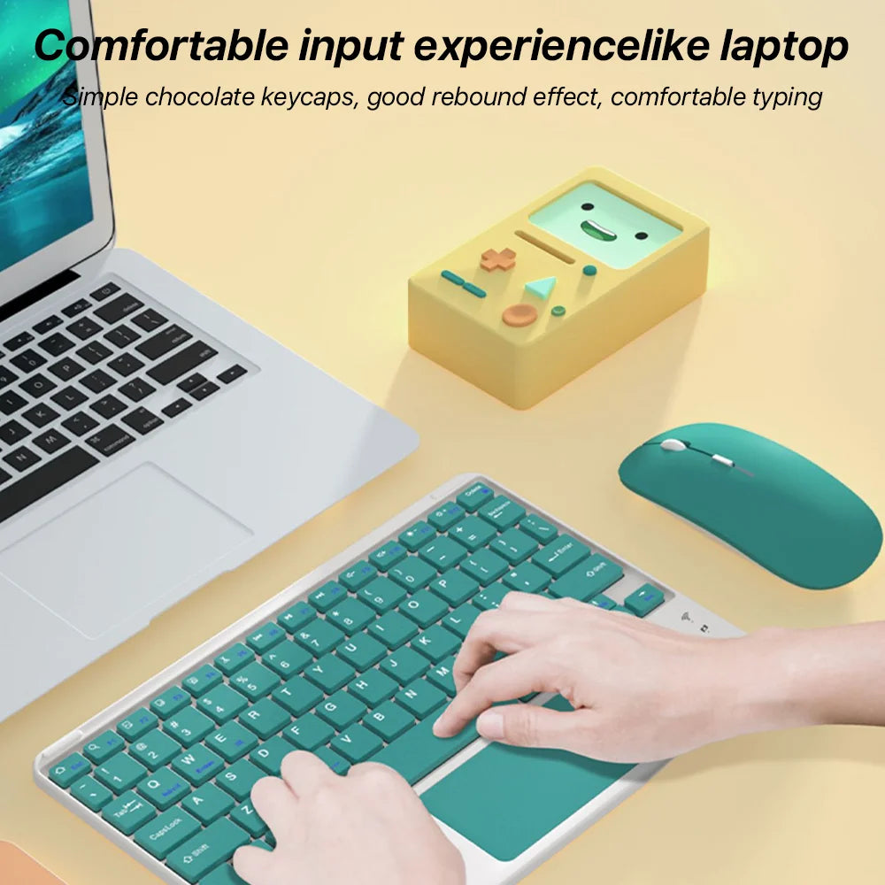 Bluetooth Wireless Keyboard with Touchpad for iPad, Tablet & Laptop