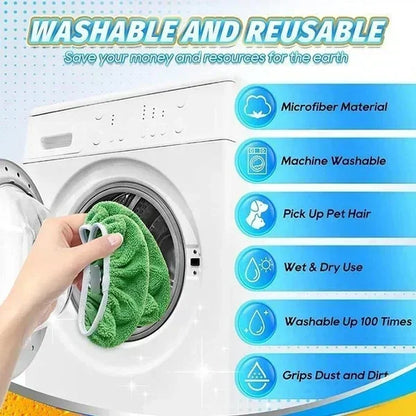 Washable Flat Mop Pads 6-Pack | Reusable Microfiber Mop Covers