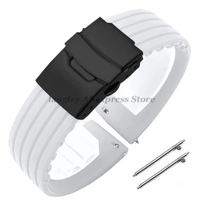 Quick Release Silicone Watch Strap 18–24mm – For Huawei, Seiko, Omega, Fossil & More