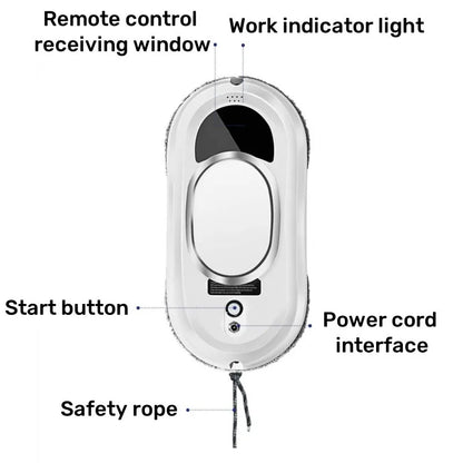 R.E.D. Shopping remote control intelligent window cleaning robot on glass surface for automatic home window cleaning.