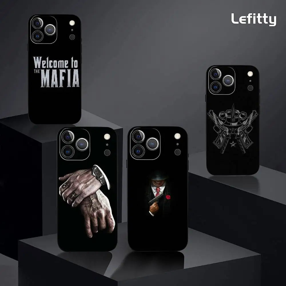 Cool Russian Mafia Frosted Phone Case for iPhone 17/16/15/14/13/12/11 Pro Max – Soft Shell