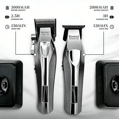 Kemei KM-3023 Professional Hair Clipper – 0mm Rechargeable Trimmer