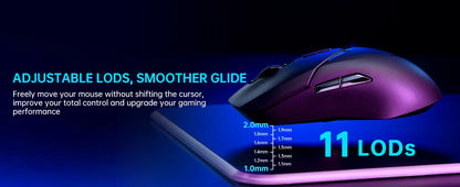 Rapoo VT9PRO Wireless Gaming Mouse – 68g Ultra-Light, PAW3395 26000DPI, 8K Polling, 8 Buttons