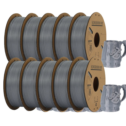 KINGROON PLA Filament 1.75mm – 5 or 10 Rolls, Mixed Colors, No Bubble