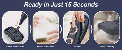 Steam Mop Cleaner 10-in-1 – Rotating Pad, 1300W, Hardwood & Laminate Floor