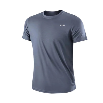 Men's quick dry sport T-shirt by R.E.D. Shopping, moisture-wicking activewear top ideal for gym, running, and sports activities.