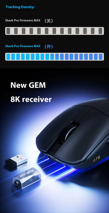 ATK F1 V2 Wireless Gaming Mouse – PAW3950, 38g Ultra-Light, 750IPS, 0.243ms Latency for FPS