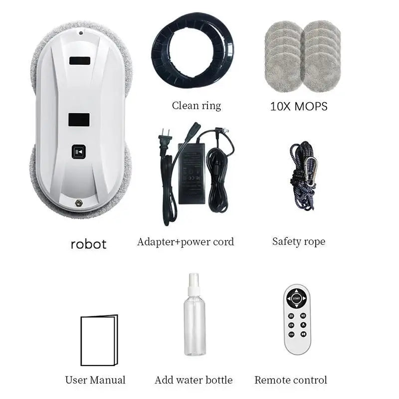 Fully Automatic Window Cleaning Robot – APP & Remote Control, Auto Spray