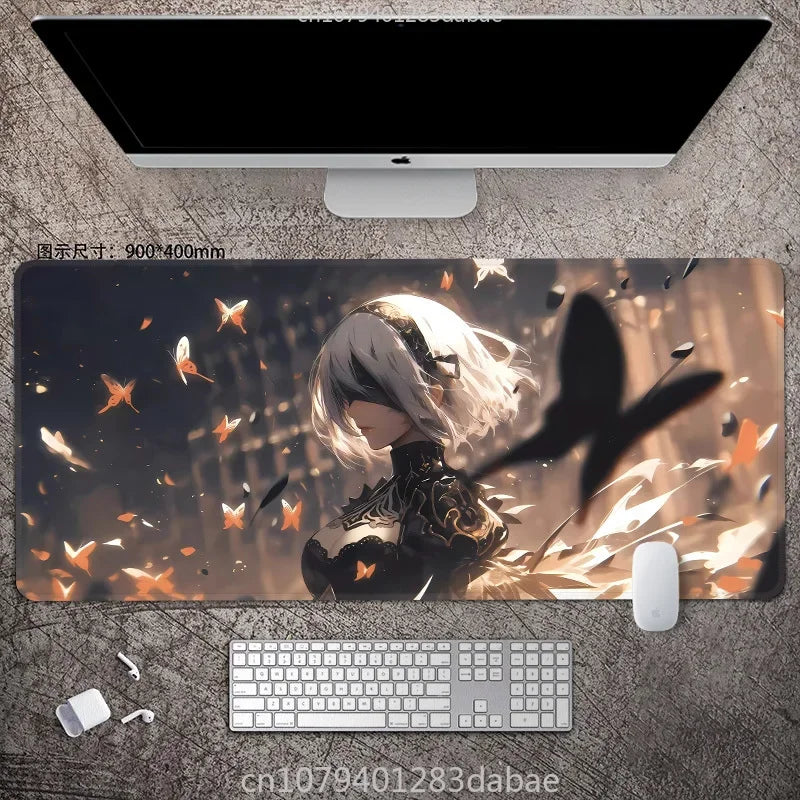 NieR: Automata Leather Gaming Mouse Pad — Waterproof Desk Mat, E-Sports