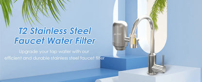 ALTHY Stainless Steel Faucet Water Filter – NSF Certified, Reduces Lead, Chlorine & Bad Taste