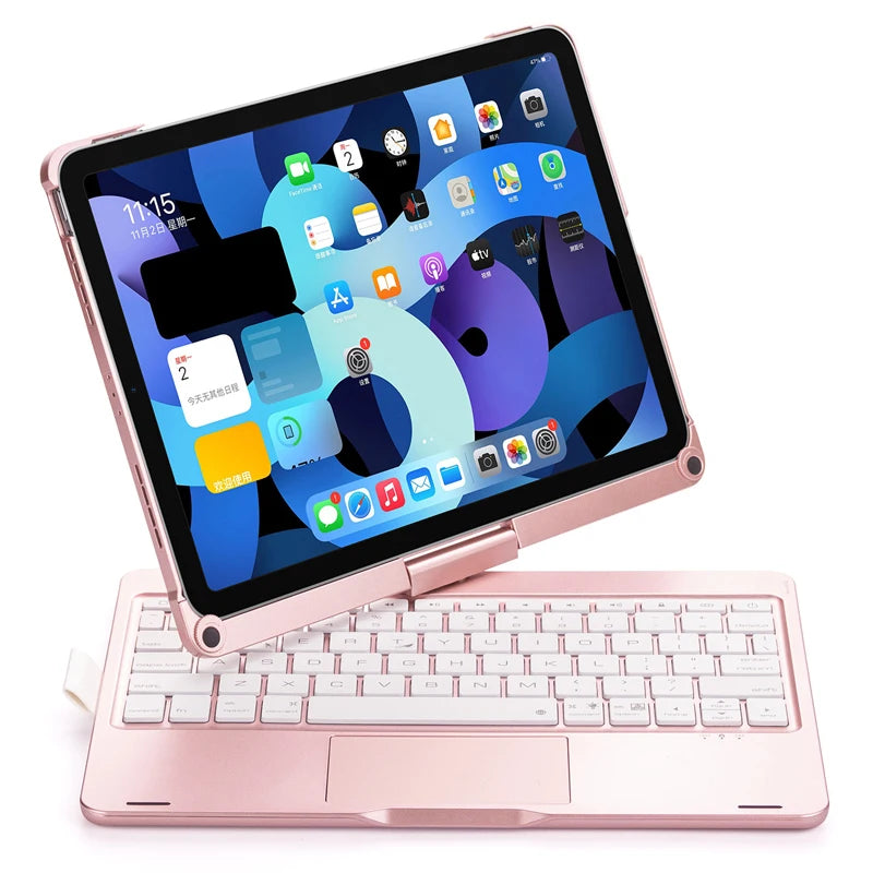 Bluetooth Magic Keyboard Case for iPad Pro 11 / Air – Backlit, Multi-Language, Trackpad