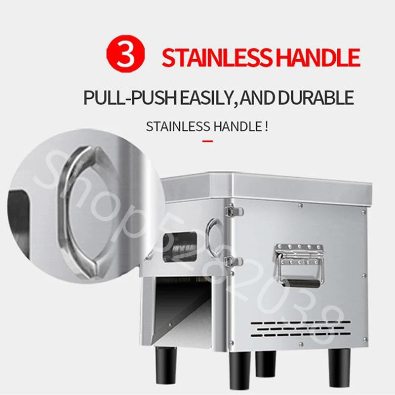850W Commercial Meat Cube Cutter & Slicer Machine – Adjustable Cut Size, Fresh Meat Dicer