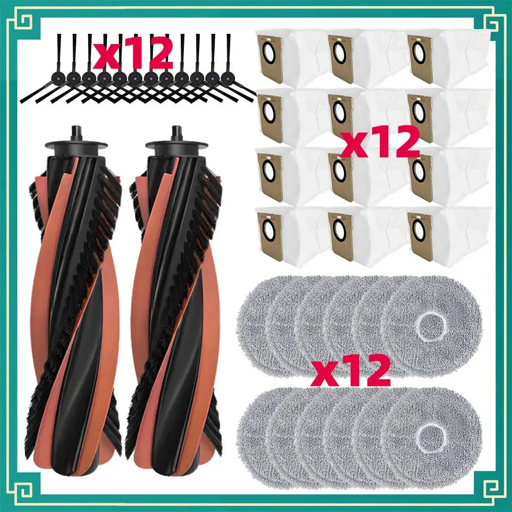 JONR P20 PRO / T5 Pro Robot Vacuum Replacement Parts | Main Brush, Side Brush, HEPA Filter, Mop Cloth