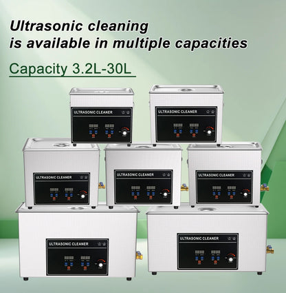 Ultrasonic Bath Cleaner 3–30L 220V – Dental & Industrial Washing Machine