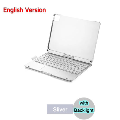 Bluetooth Magic Keyboard Case for iPad Pro 11 / Air – Backlit, Multi-Language, Trackpad