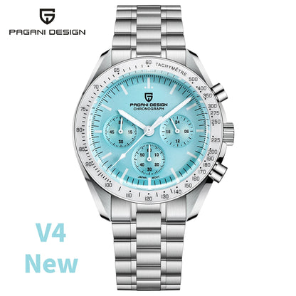 PAGANI DESIGN 1701 V5 Men's Luxury Quartz Chronograph Watch – AR Sapphire Glass, 100M Waterproof