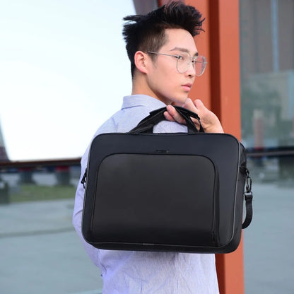 Waterproof Laptop Briefcase Bag – 15", 15.6", 17", Nylon, Dual Zipper, Shoulder Strap