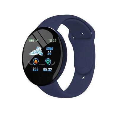 R.E.D. D18 smartwatch with circular color display, multi-sport modes, call and music control on a sleek wearable device.