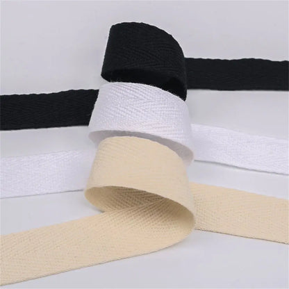 50m cotton bias binding tape roll with herringbone design, 1-5cm wide, suitable for sewing and arts and crafts projects.