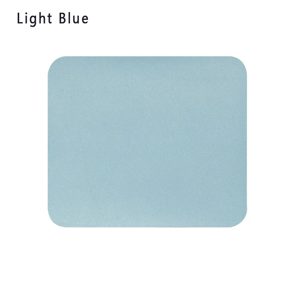 Creative Anti-Slip Leather Mouse Pad – Smooth Fabric, Desk Mat for Laptop, PC & MacBook