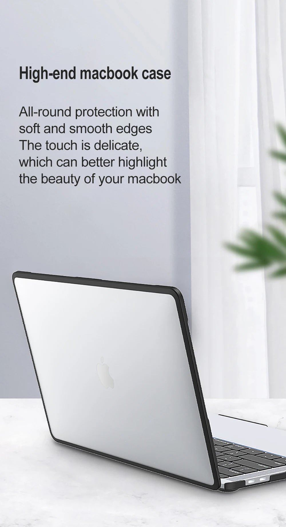 Soft TPU+PC MacBook Case – Pro 16/14/13, Air 15/13, M1–M5 (2019–2025)