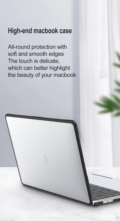 Soft TPU+PC MacBook Case – Pro 16/14/13, Air 15/13, M1–M5 (2019–2025)