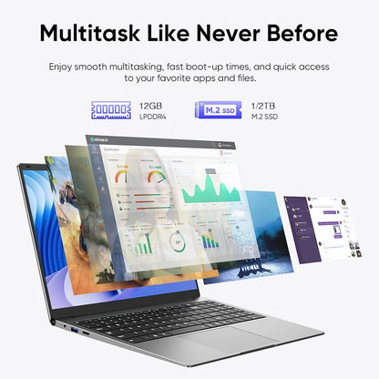 2026 Laptop 14.1" — Intel Atom A3950, 16GB DDR4, 1TB SSD, 1080p HD, Windows 11 Pro