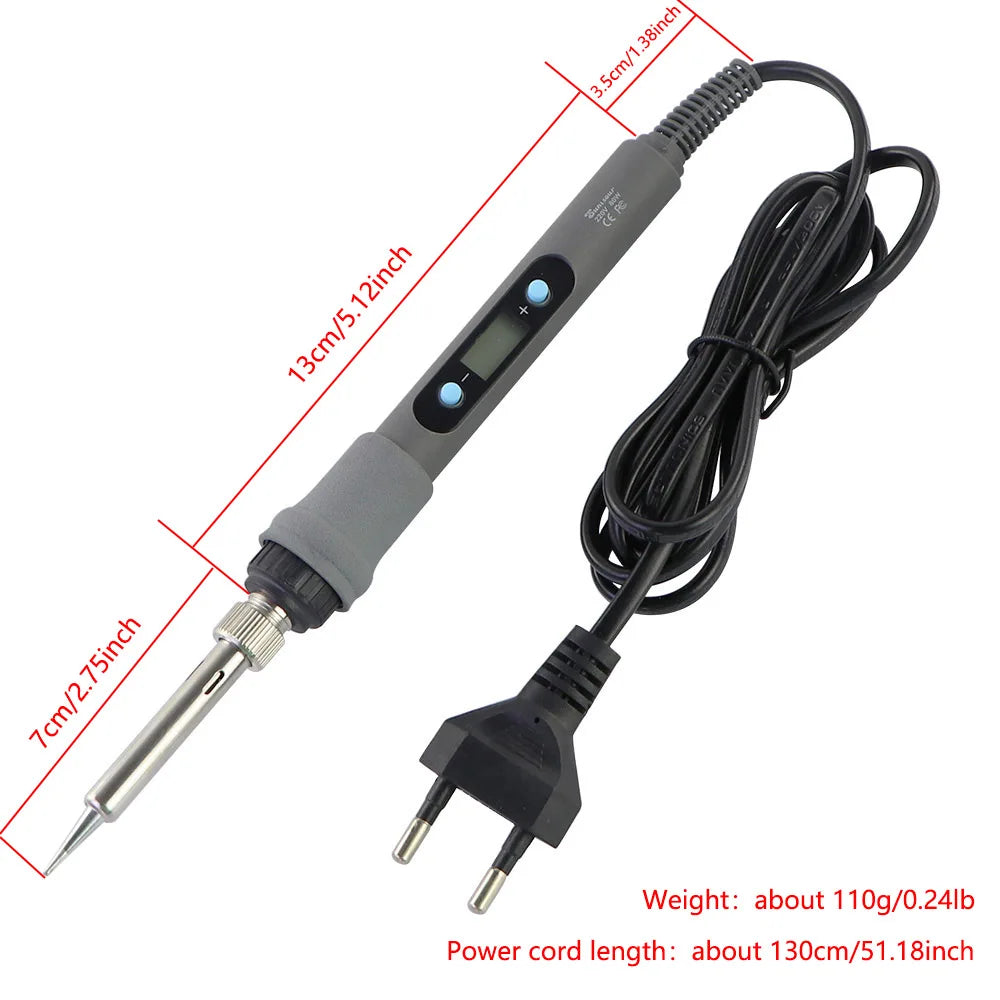 60W / 80W Adjustable Temperature Electric Soldering Iron – Digital Display