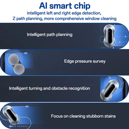 Intelligent Automatic Window Cleaner Robot – Water Spray, Remote Control, Vacuum Suction | Glass & Mirror Cleaning