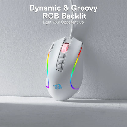 Redragon M612 Predator RGB Gaming Mouse – 8000 DPI, 11 Programmable Buttons, USB Wired