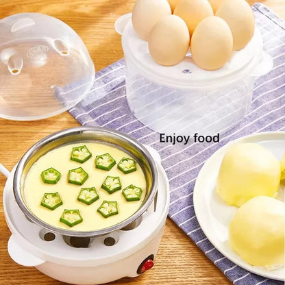 ATMDOG 350W Double Layer Electric Egg Boiler & Steamer – 7+ Eggs, 220V