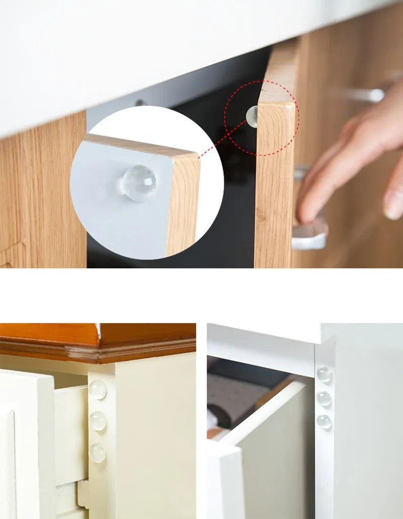 Self-Adhesive Rubber Door Bumpers & Cabinet Pads – 100pcs