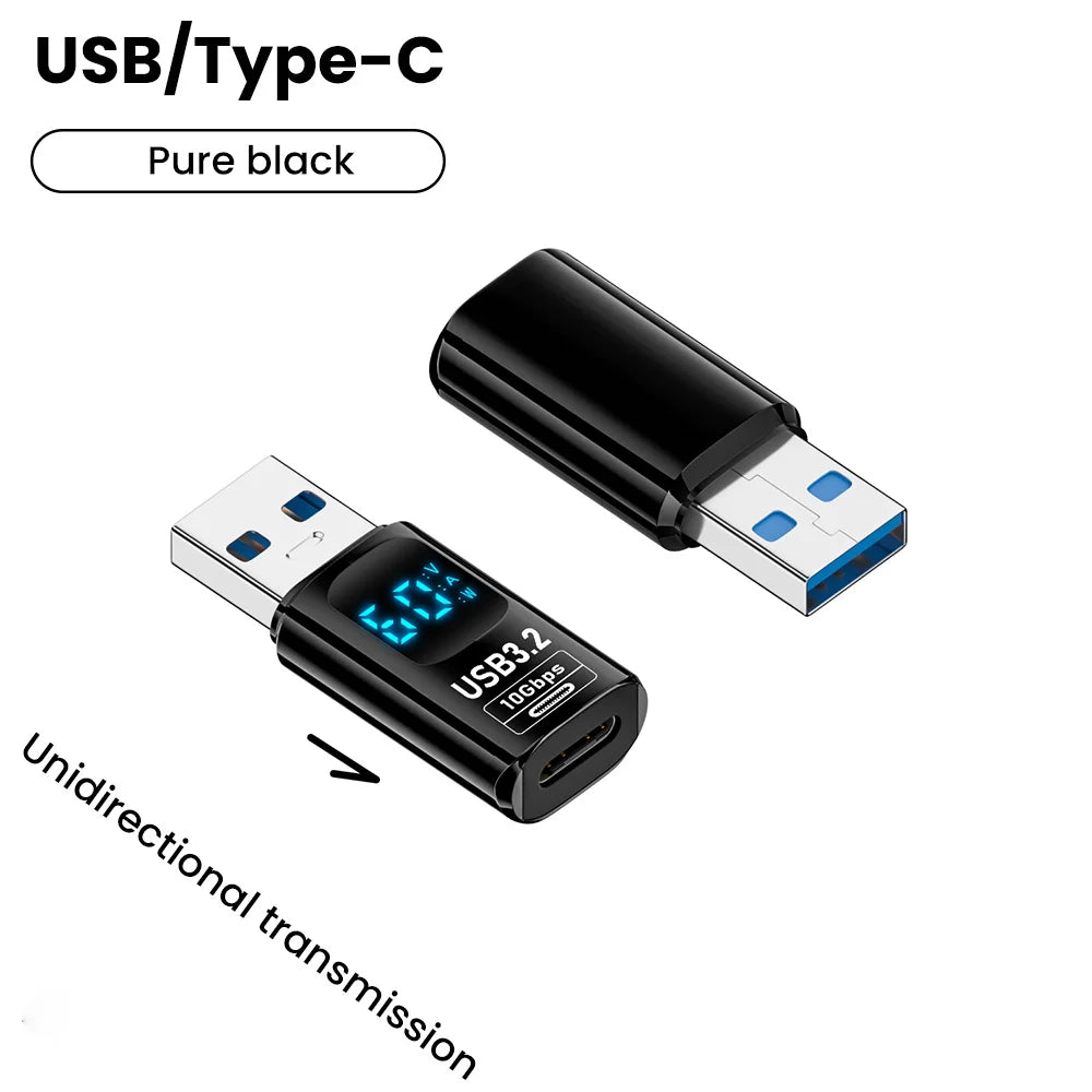 USB 3.2 digital display adapter with USB-C and USB-A ports for fast data transfer and charging, compatible with Huawei, Xiaomi, and laptops.
