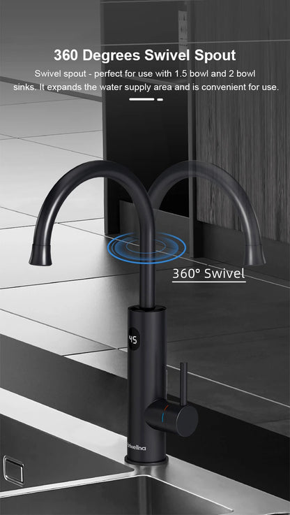 Briwellna 220V Instant Electric Water Heater Faucet – 2-in-1 Kitchen Tap