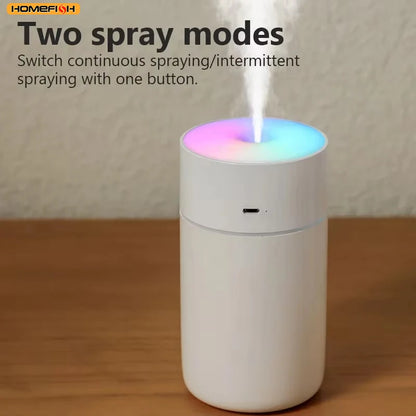 HOMEFISH Mini USB Aroma Diffuser – Portable Rechargeable Wireless Humidifier, Essential Oil Atomizer for Home & Car