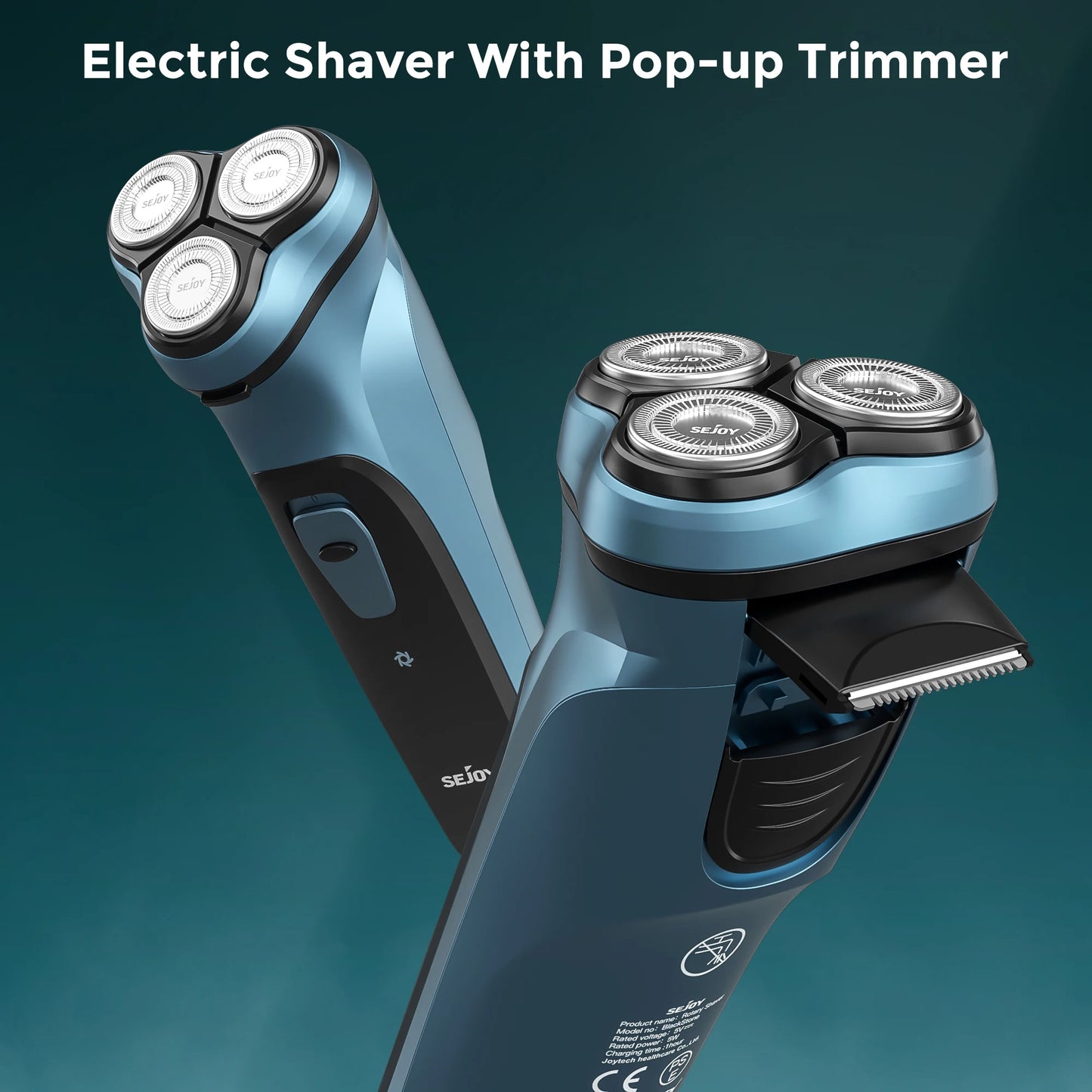 Sejoy 3D Floating Electric Shaver for Men – Triple Blade, Wet/Dry, 85min, Fast Charge