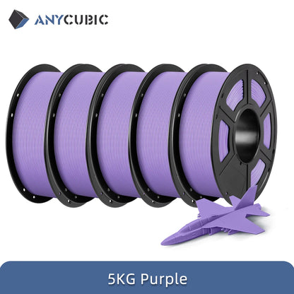 ANYCUBIC PLA 3D Printer Filament – 5KG / 1.75mm, Eco-Friendly, EU & US Warehouse, For Kobra S1C / K3C