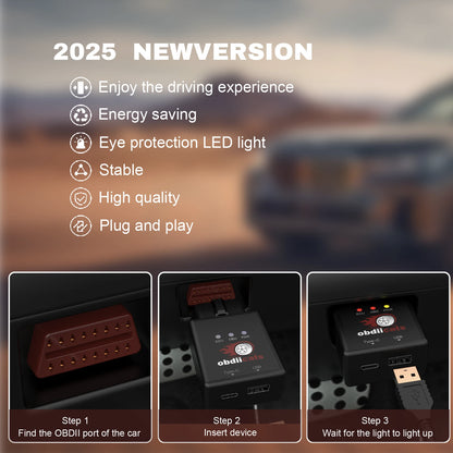 OBD2 Fuel Saving Chip Tuning Box | 2-in-1 Fast Charger & Power Booster for Petrol & Diesel Cars