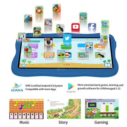 BDF 7" Kids Tablet – Android 13, 4GB RAM, 64GB, IPS, Dual Camera, Wi-Fi, Google Play