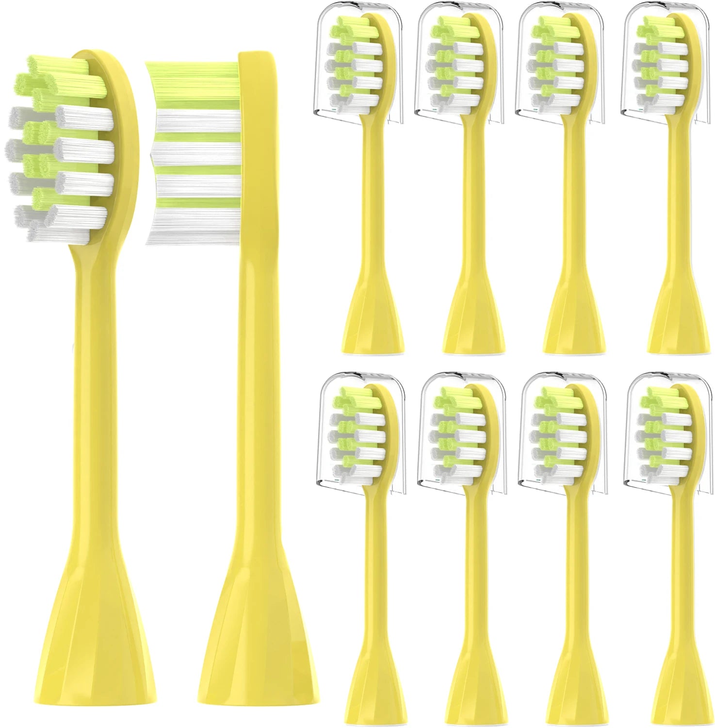Set of R.E.D. Shopping electric toothbrush replacement heads with soft bristles for adults, available in 4, 6, or 8 pack.